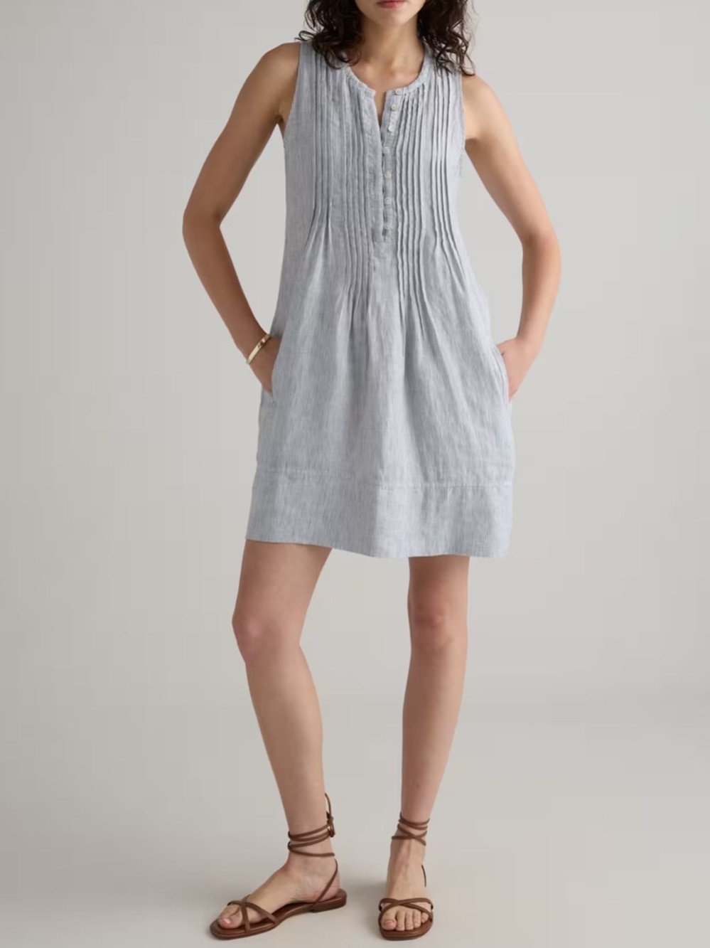 Quince linen swing dress